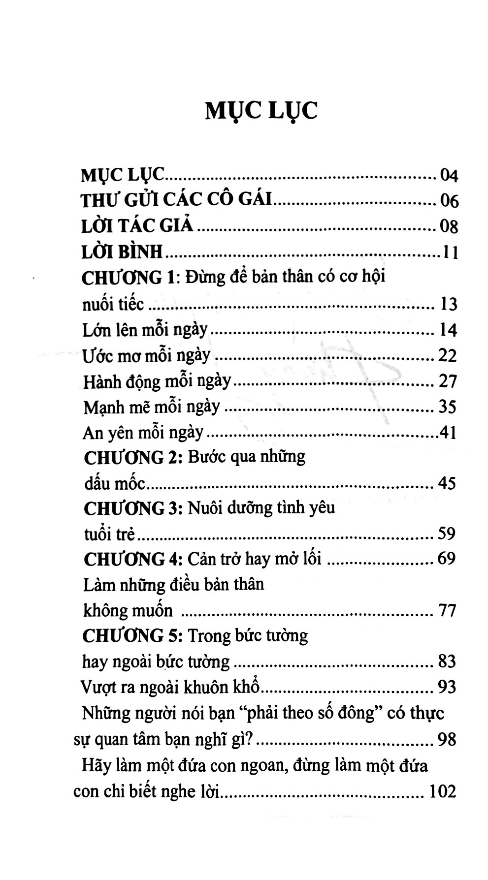 sống những ngày không hối tiếc