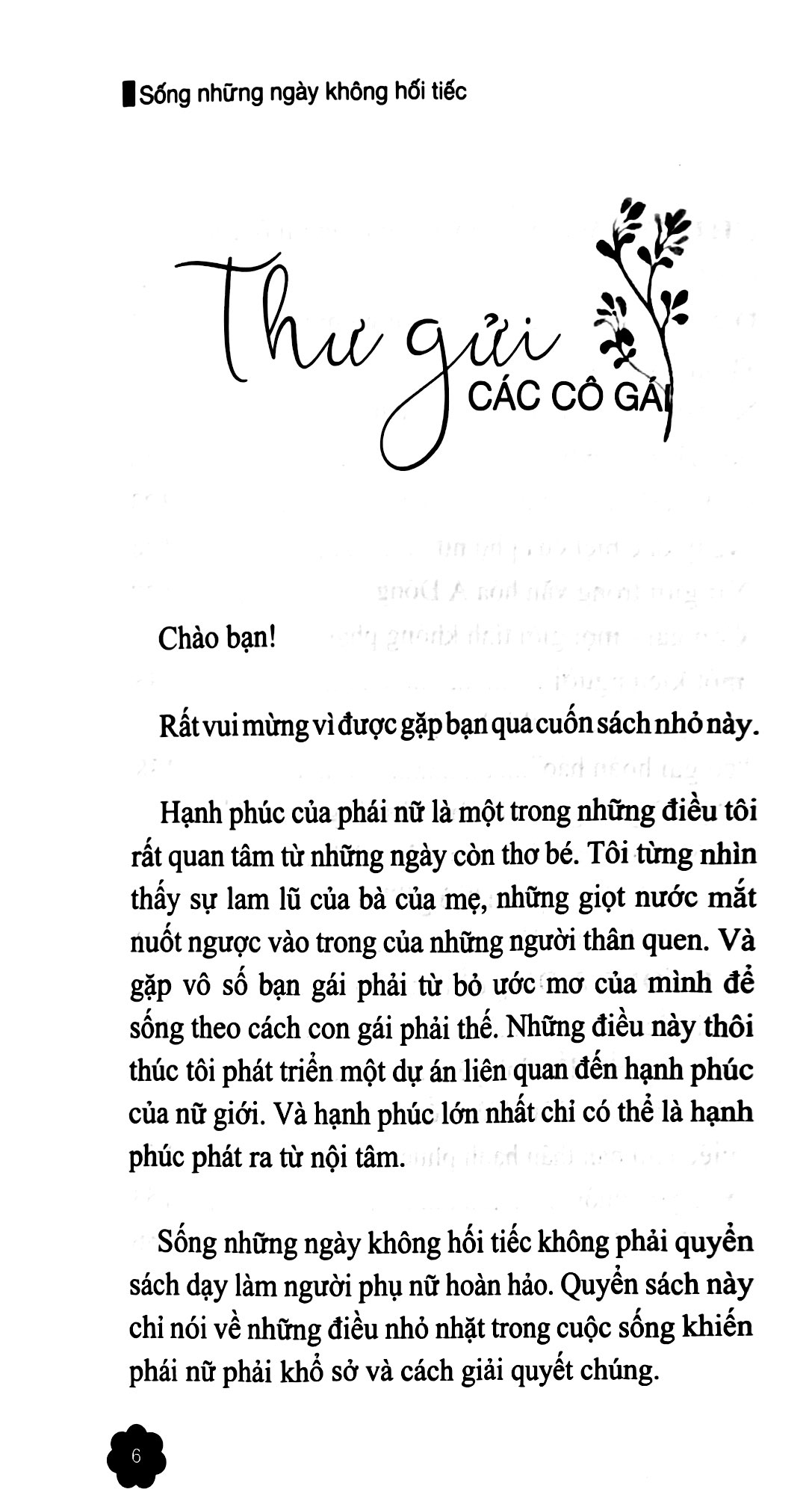 sống những ngày không hối tiếc