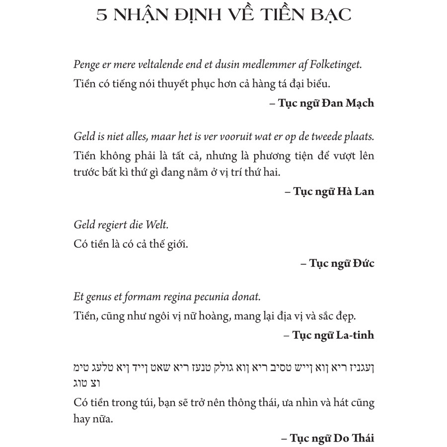 sống sang với chiếc ví mỏng