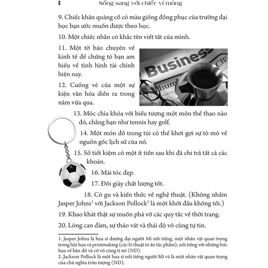 sống sang với chiếc ví mỏng