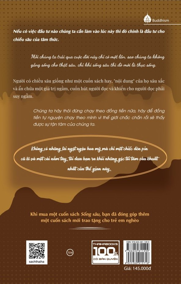 sống sâu - deep living - cuốn sách của một vị cư sĩ đã từ bỏ sự nghiệp triệu đô của mình