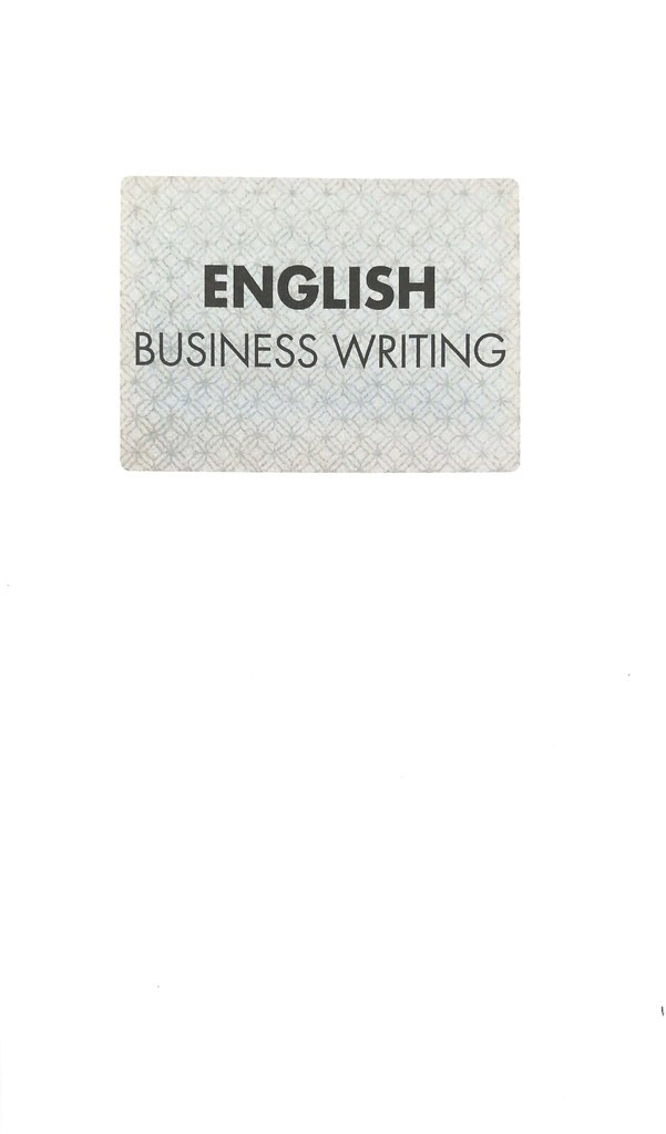 Song Sot Noi Cong So English Business Writing - Viet U? Chuyen Nho