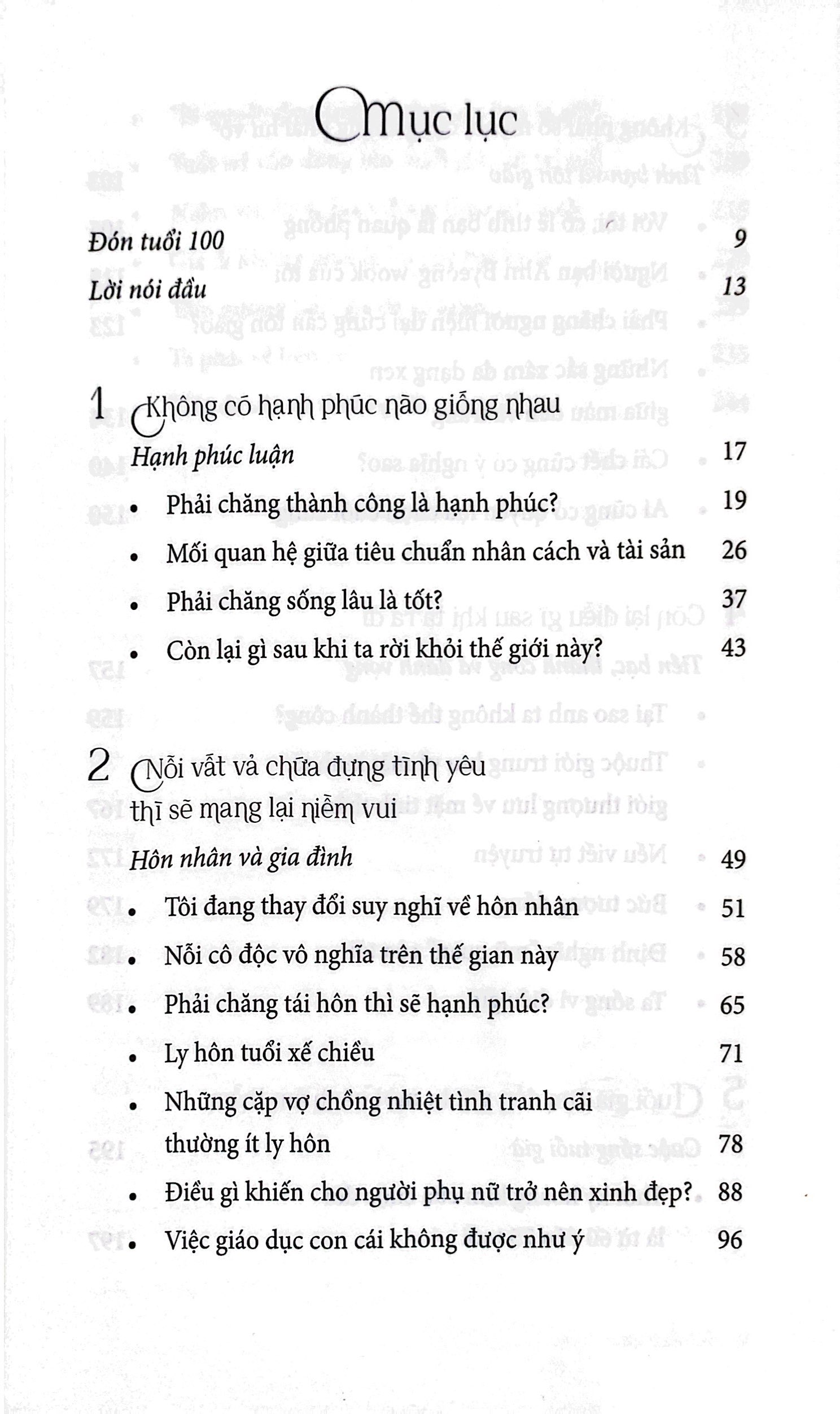 sống trăm năm và tôi nhận thấy…