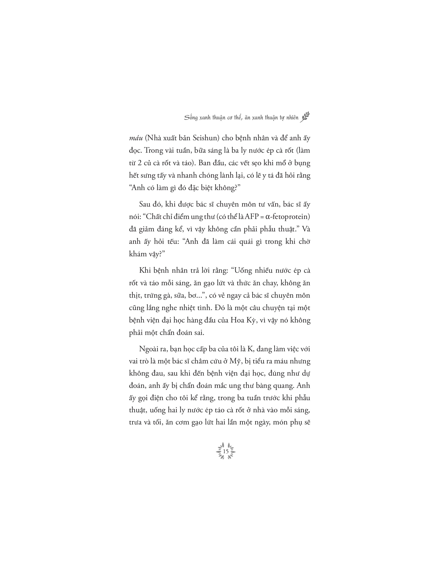 sống xanh thuận cơ thể - ăn xanh thuận tự nhiên