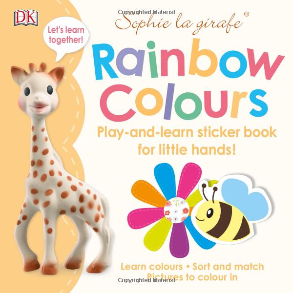 sophie la girafe rainbow colours