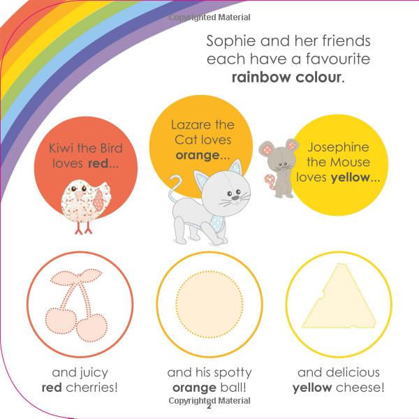 sophie la girafe rainbow colours