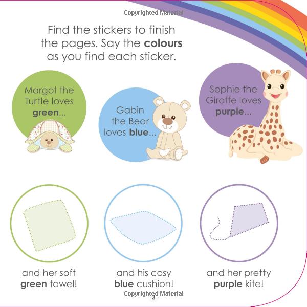 sophie la girafe rainbow colours