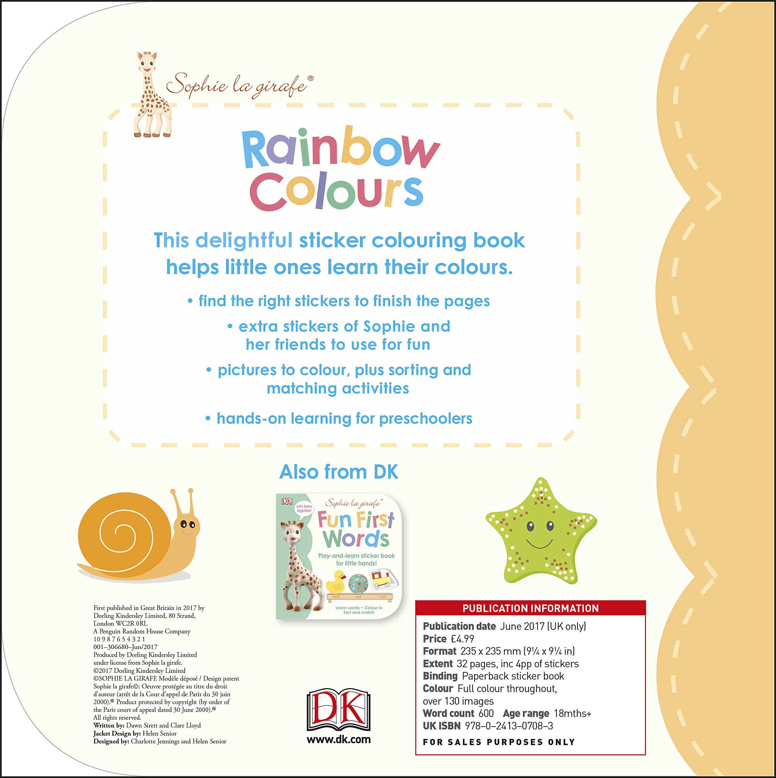 sophie la girafe rainbow colours