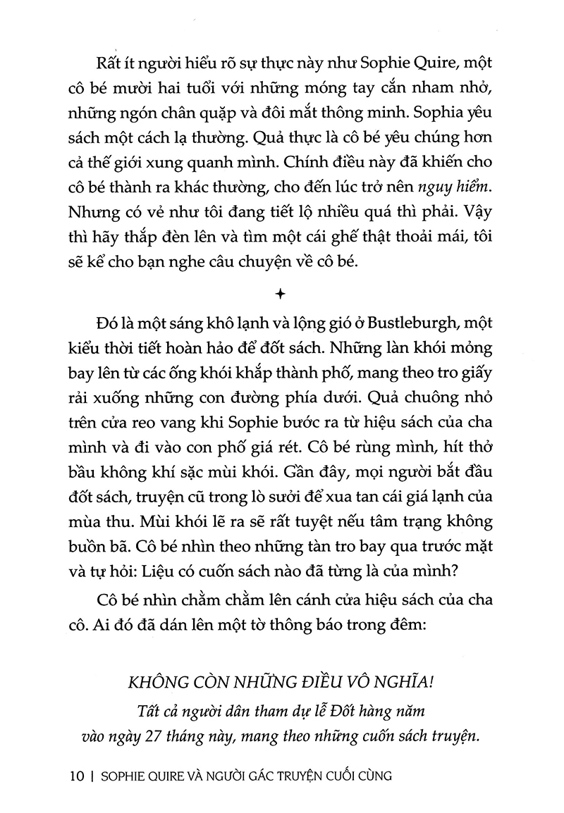 sophie quire & người gác truyện cuối cùng