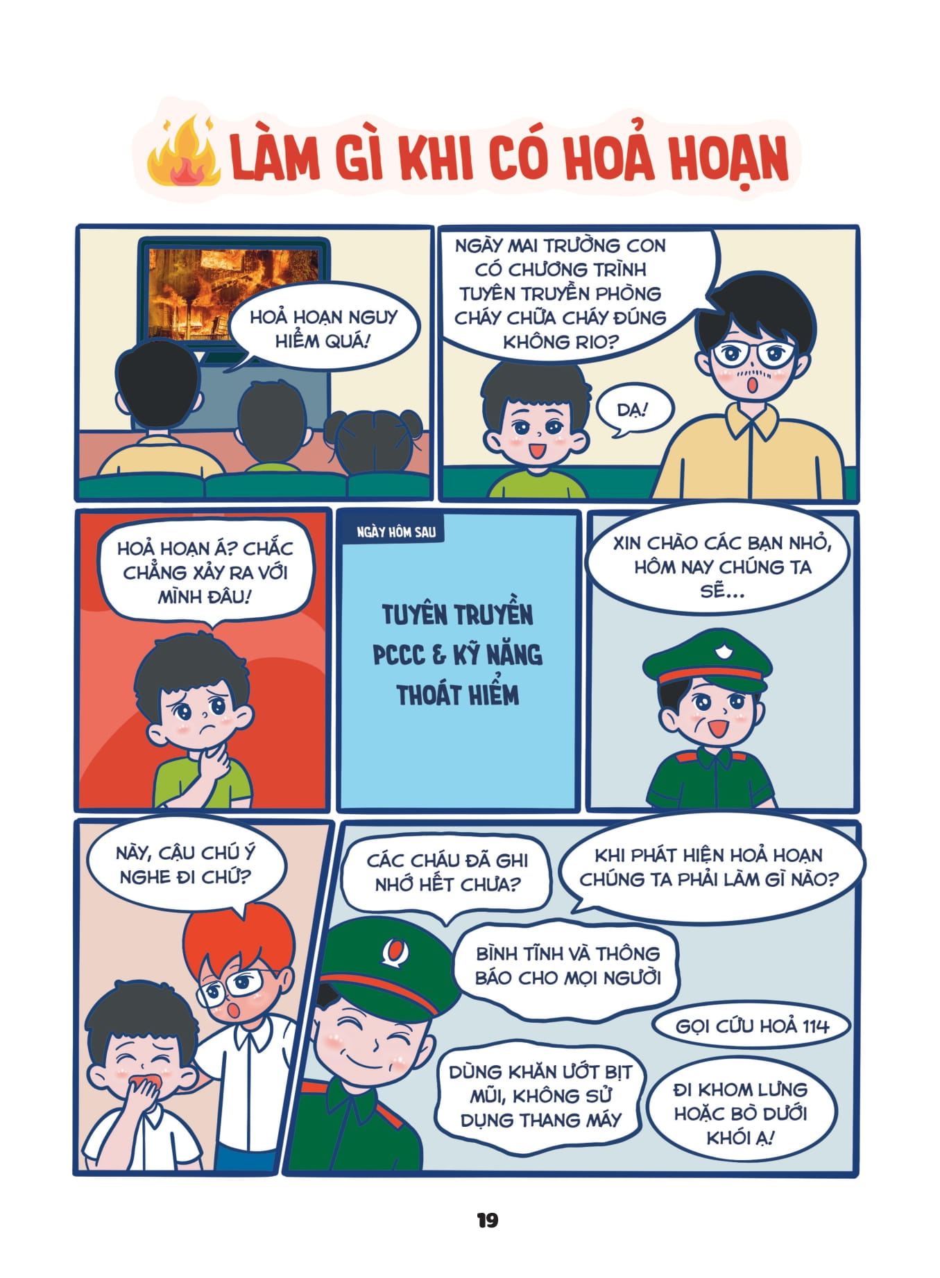 SOS Cho Tre Em - Truyen Tranh Ky Nang An Toan Thoat Hiem Tuc Thi - Nhan Dien Rui Ro Va Thoat Hiem An Toan