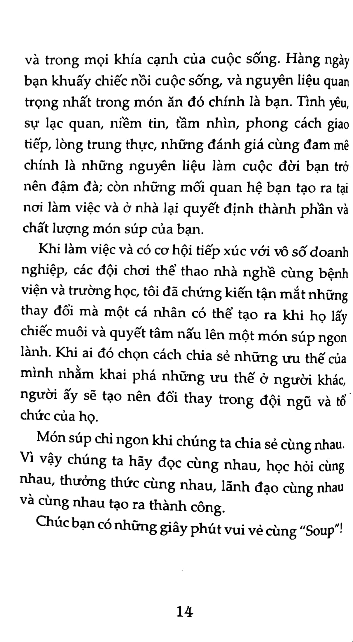 soup - công thức giúp nuôi dưỡng và xây dựng văn hóa cho đội ngũ của bạn