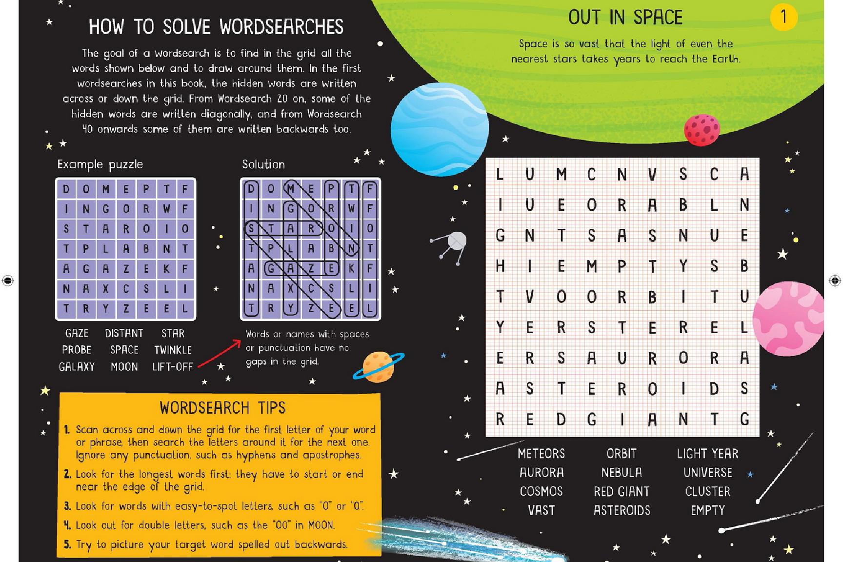 space wordsearches