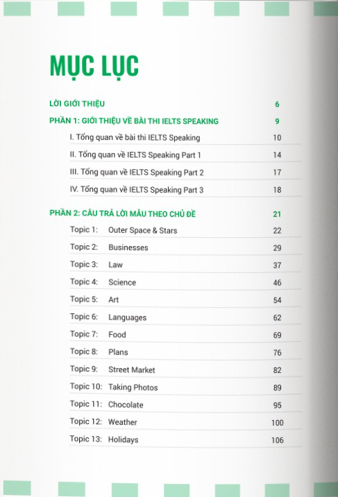 speaking topics for ielts - luyện nói ielts theo chủ đề