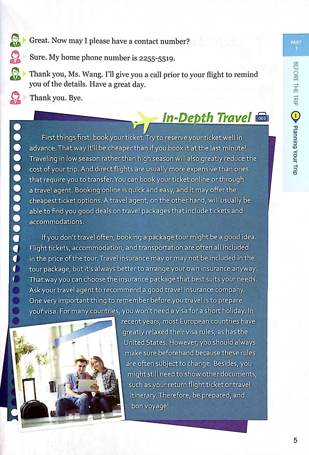 specialized english for tourims