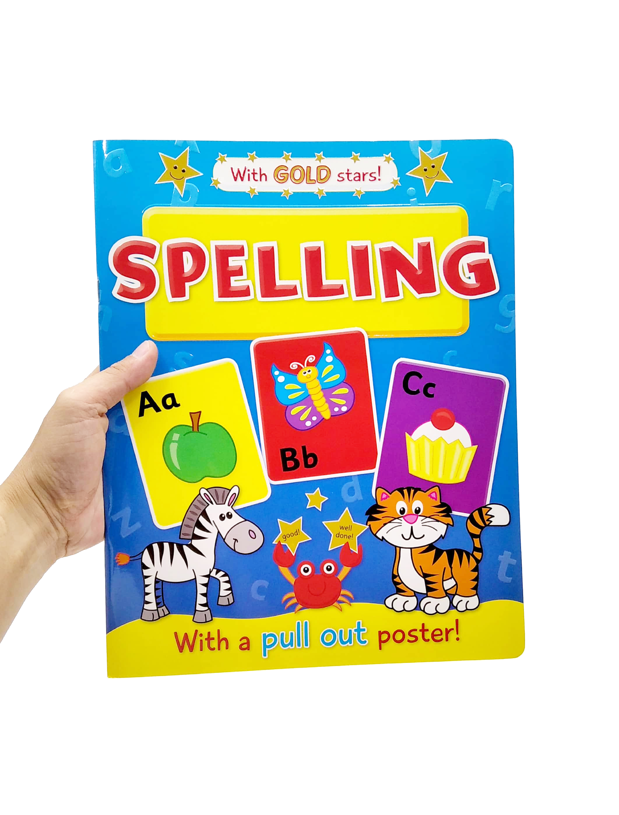 spelling with gold stars and pull out poster