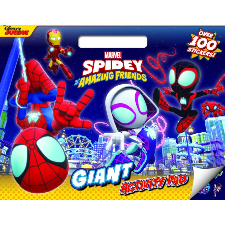 spidey and his amazing friends - giant activity pad - glow webs glow!