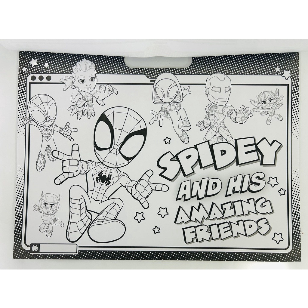 spidey and his amazing friends - giant activity pad - glow webs glow!