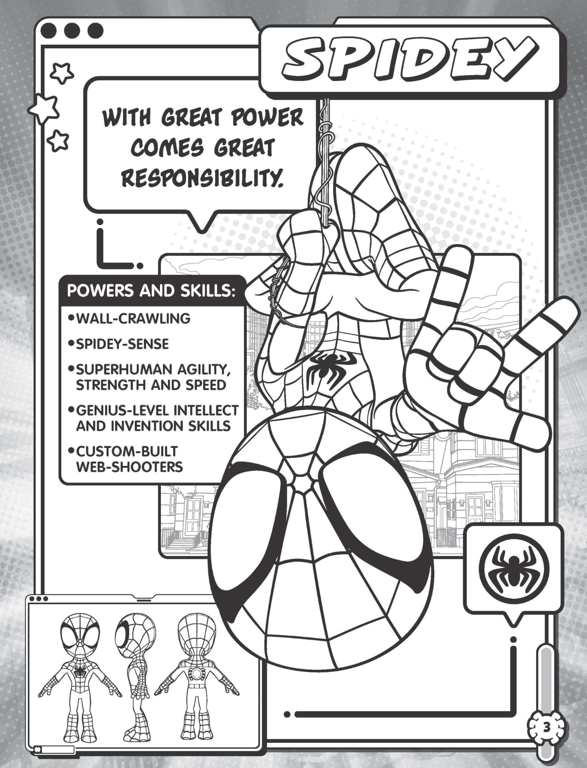 spidey and his amazing friends - mega colouring book - glow webs glow