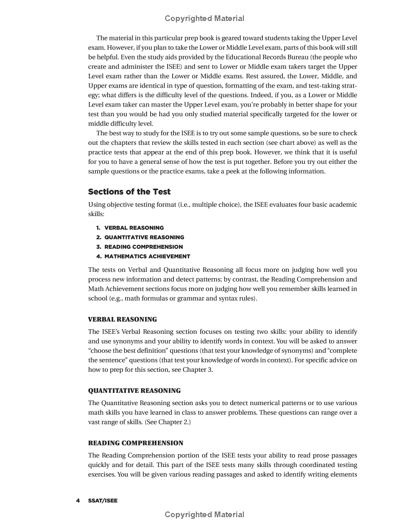 ssat/isee: high school entrance examinations 4th edition (barron's test prep)