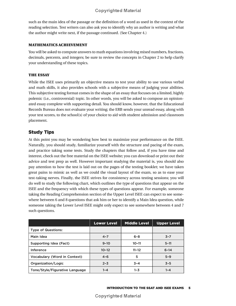 ssat/isee: high school entrance examinations 4th edition (barron's test prep)