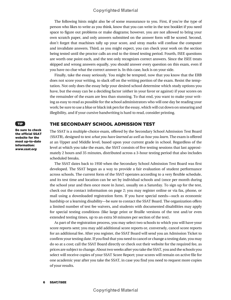 ssat/isee: high school entrance examinations 4th edition (barron's test prep)