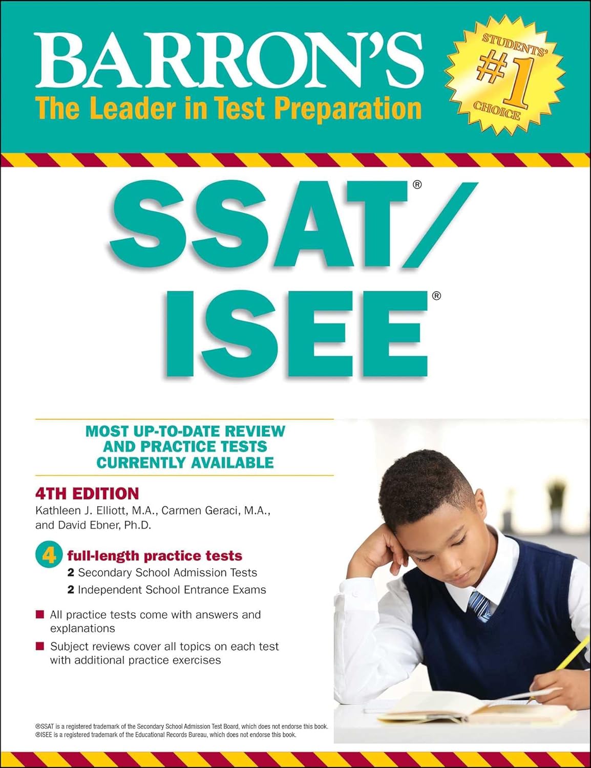 ssat/isee: high school entrance examinations 4th edition (barron's test prep)