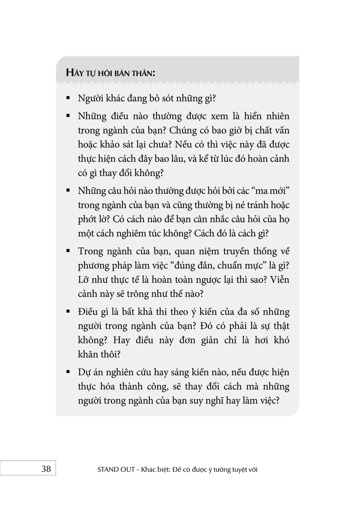 stand out - khác biệt