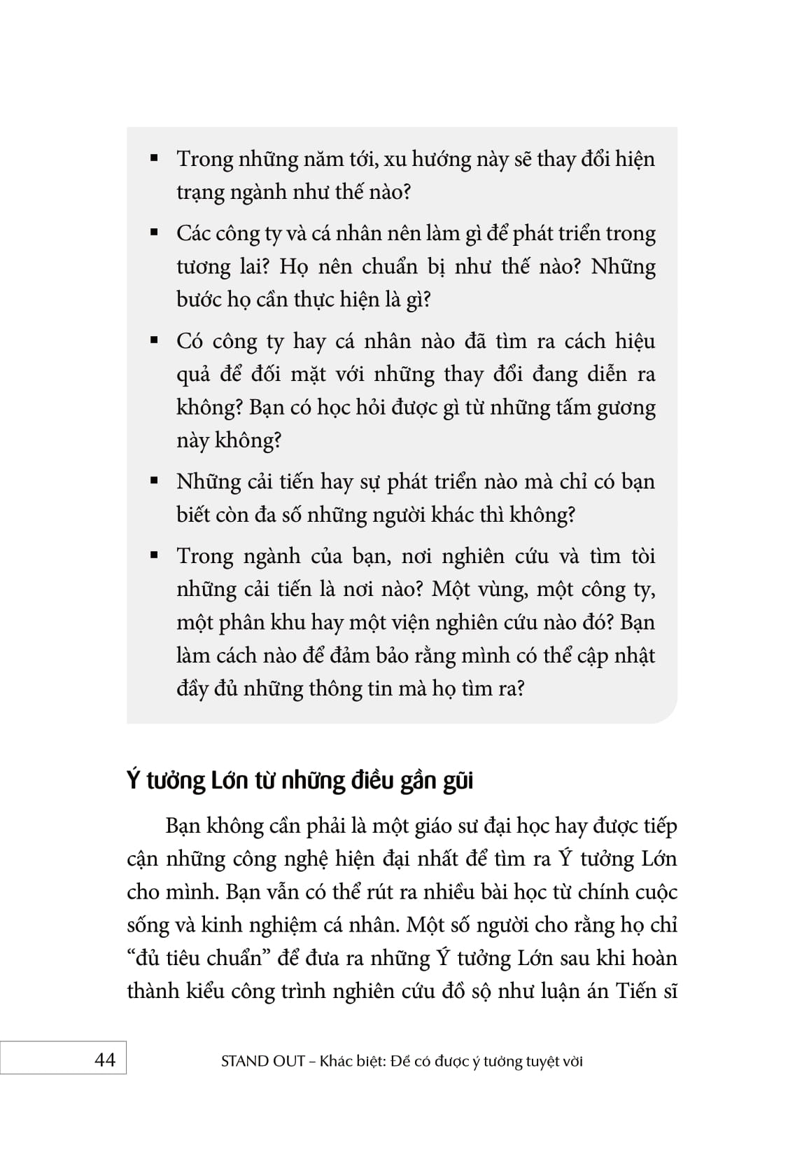 stand out - khác biệt