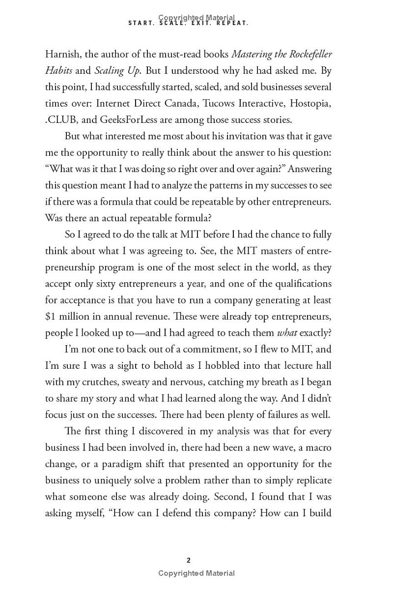 Start. Scale. Exit. Repeat.