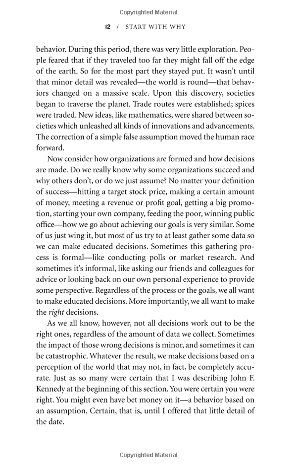 start with why : how great leaders inspire everyone to action