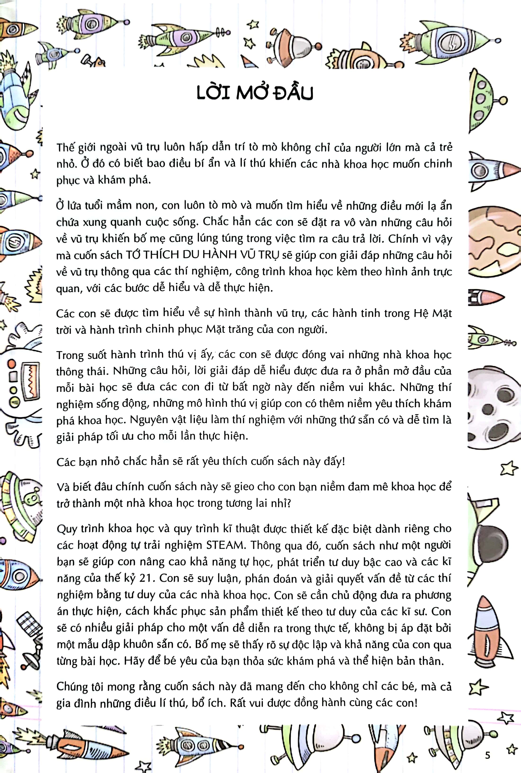 steam for kids: tớ thích du hành vũ trụ (3-6 tuổi)