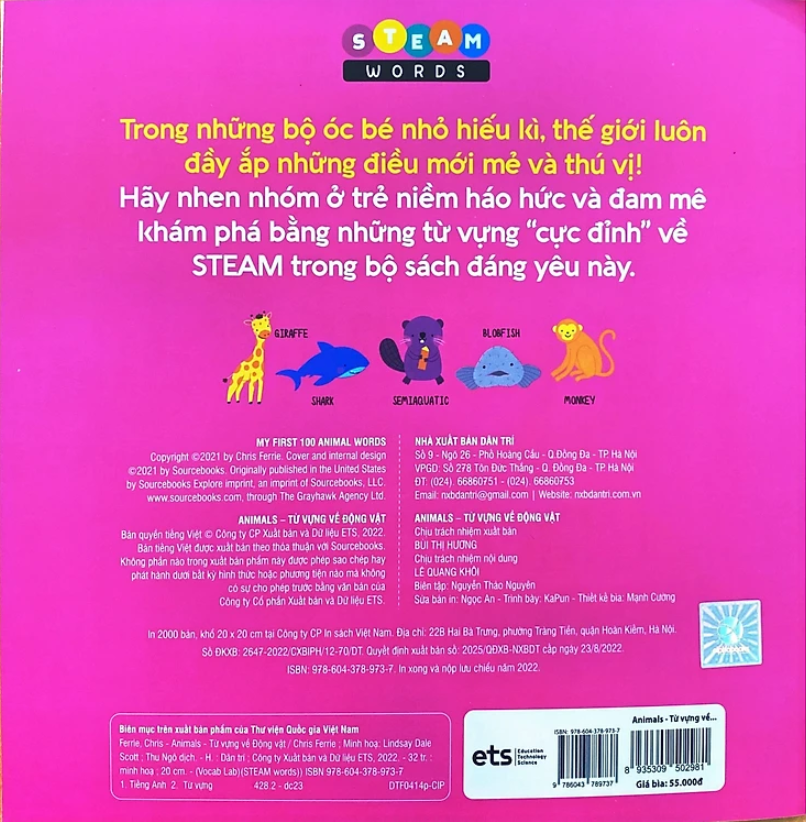 steam words: animals - từ vựng về động vật