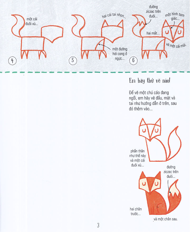 step by step drawing - vẽ cơ bản từ a-z - các loài động vật