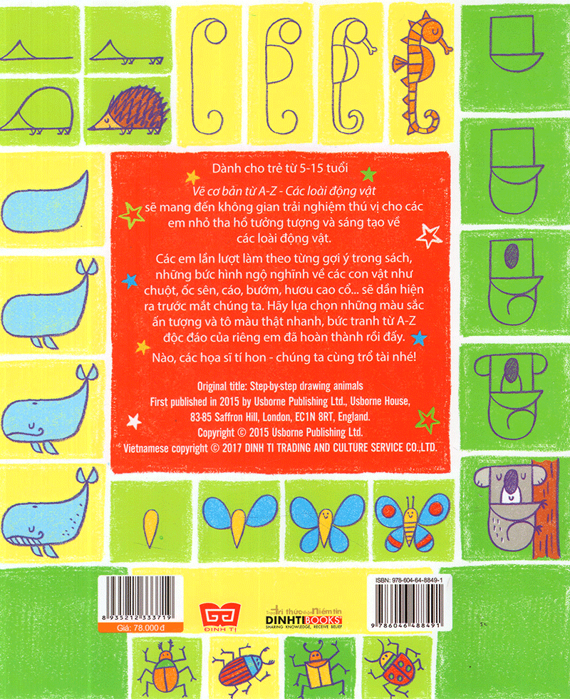 step by step drawing - vẽ cơ bản từ a-z - các loài động vật