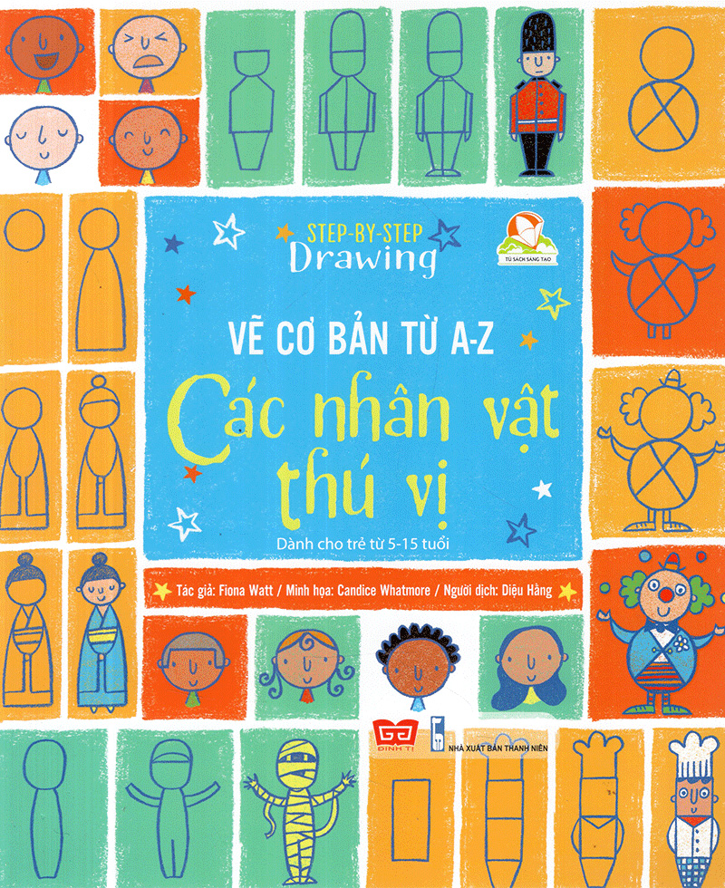 step by step drawing - vẽ cơ bản từ a-z - các nhân vật thú vị