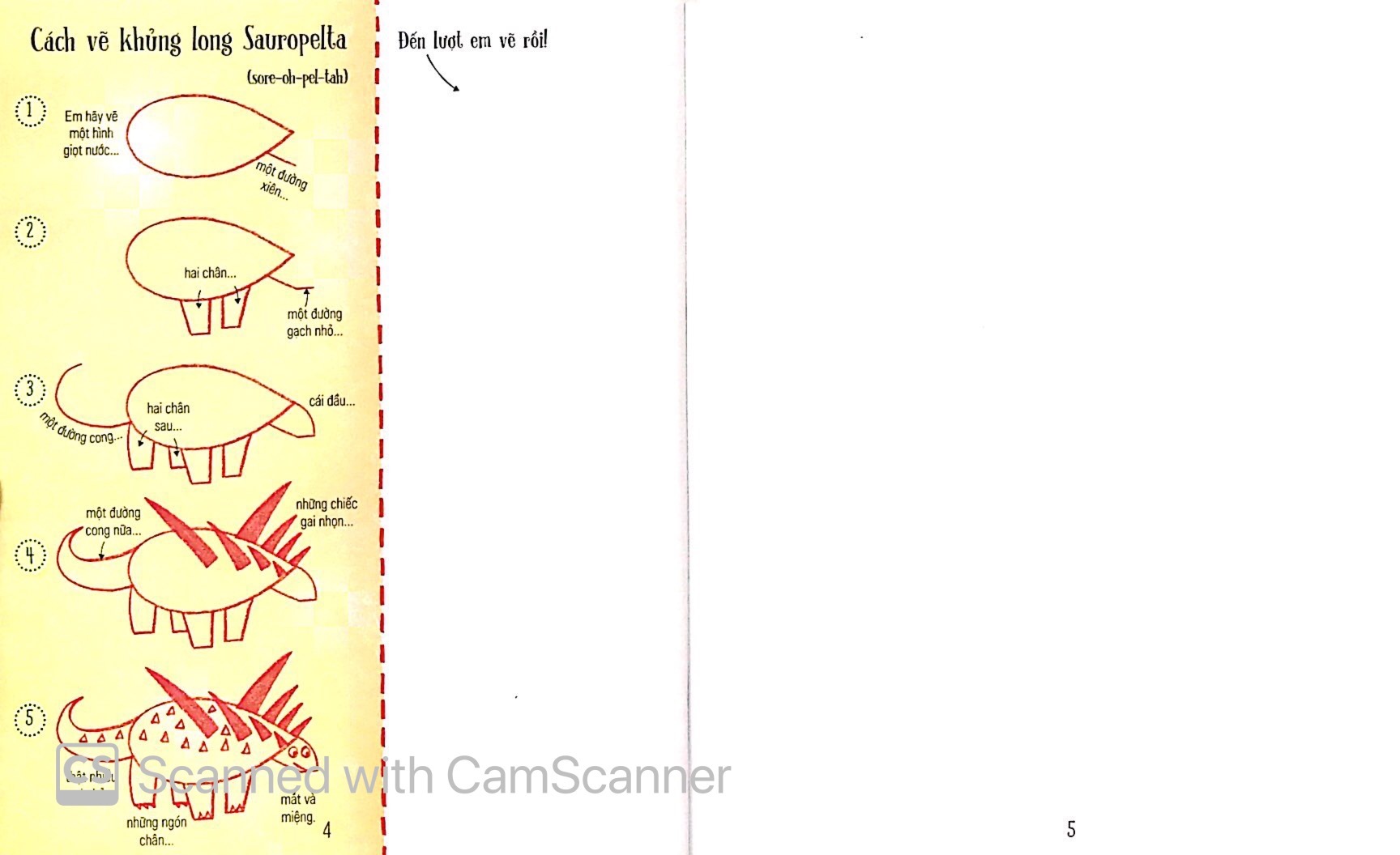 step by step drawing - vẽ cơ bản từ a-z - công viên khủng long