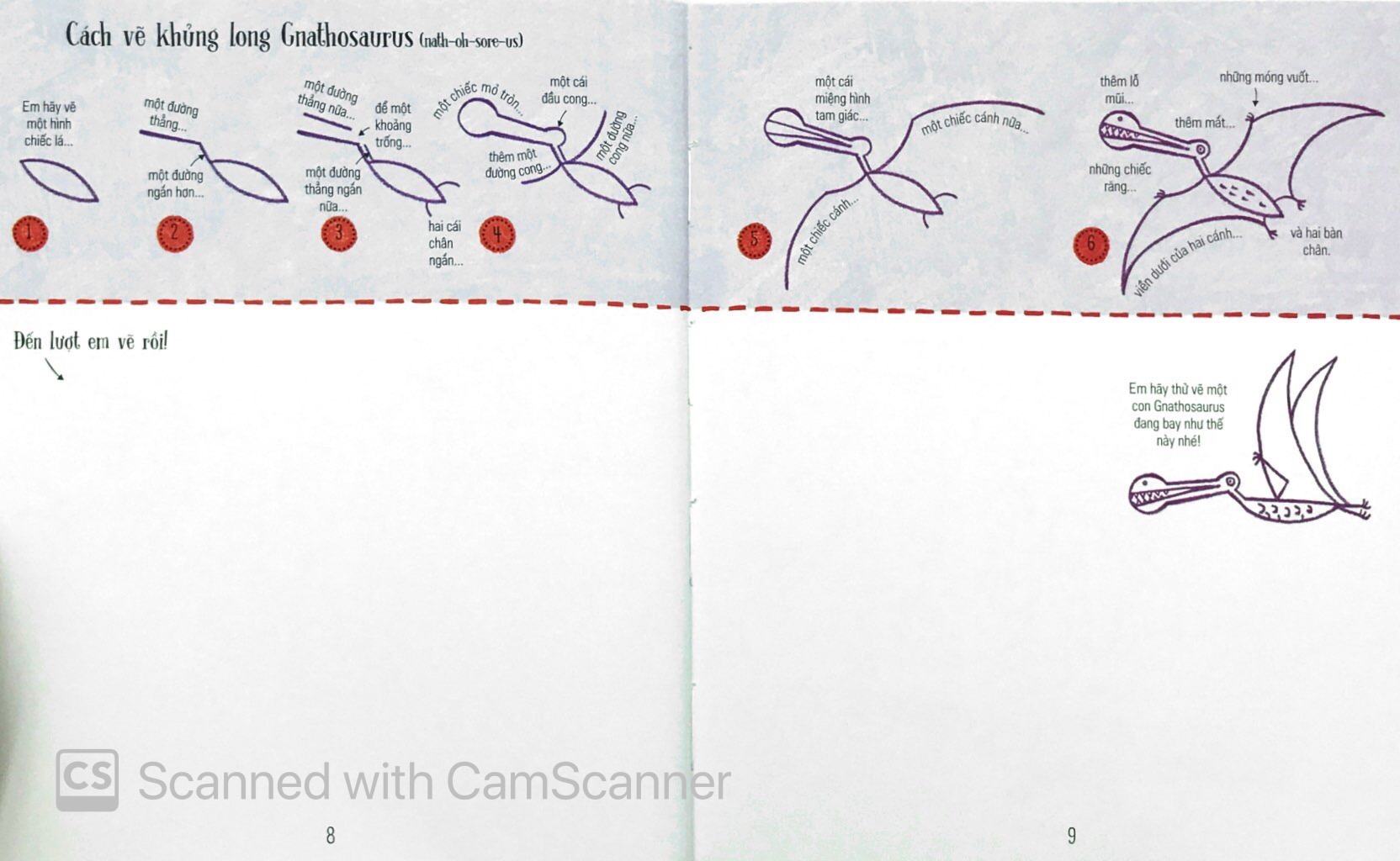 step by step drawing - vẽ cơ bản từ a-z - công viên khủng long