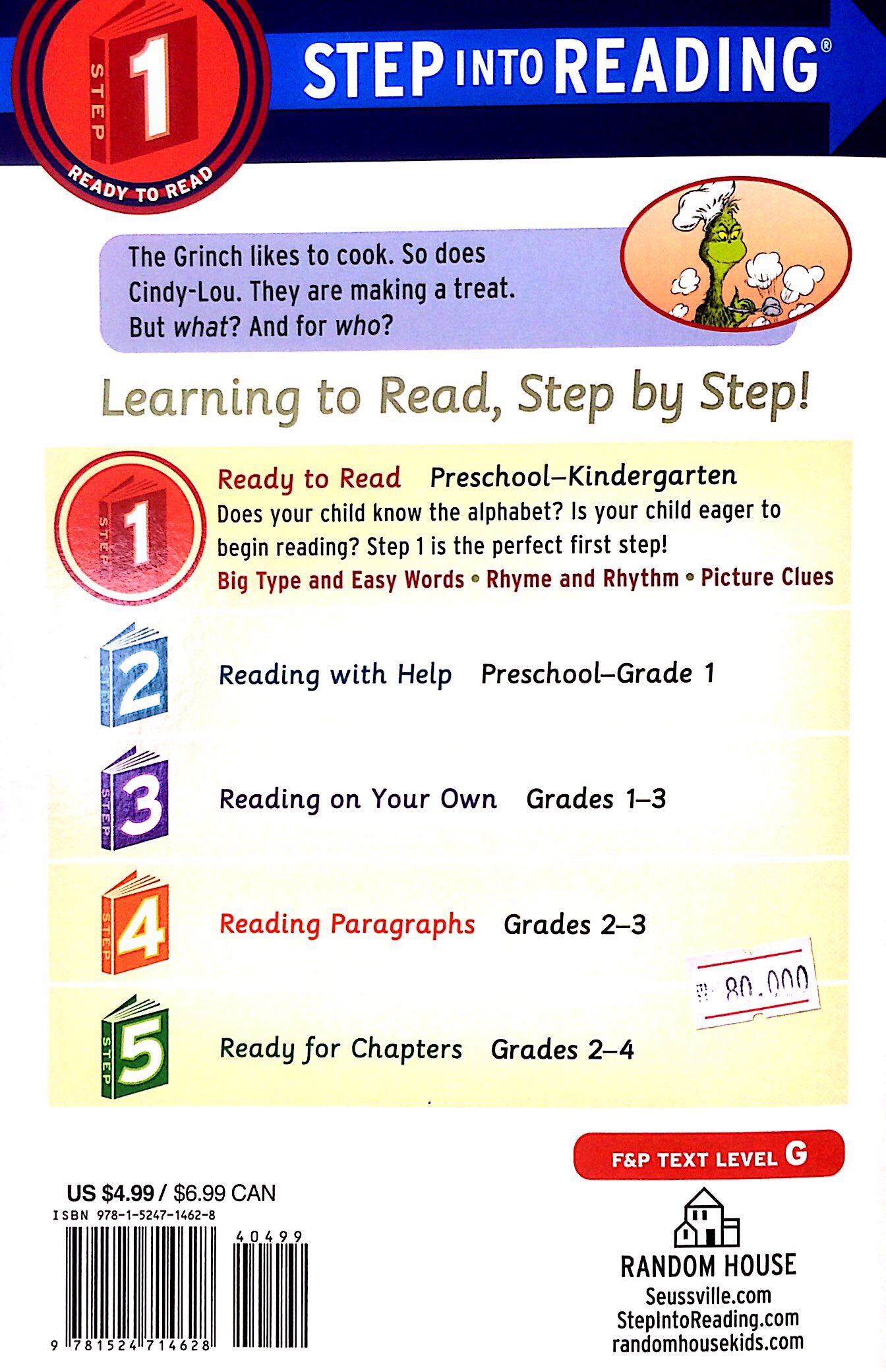 step into reading: cooking with the grinch (dr. seuss)