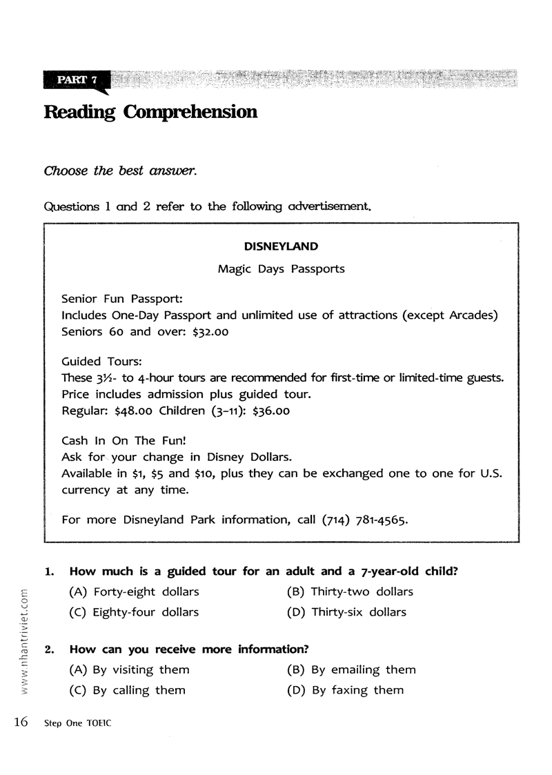 step one toeic (beginner-level skill-building guidebook)