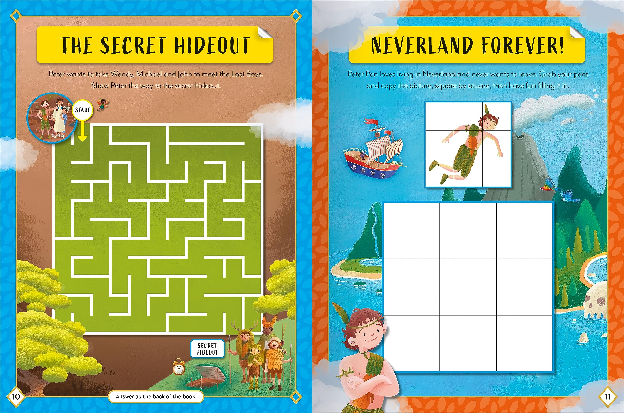 sticker activity books - peter pan