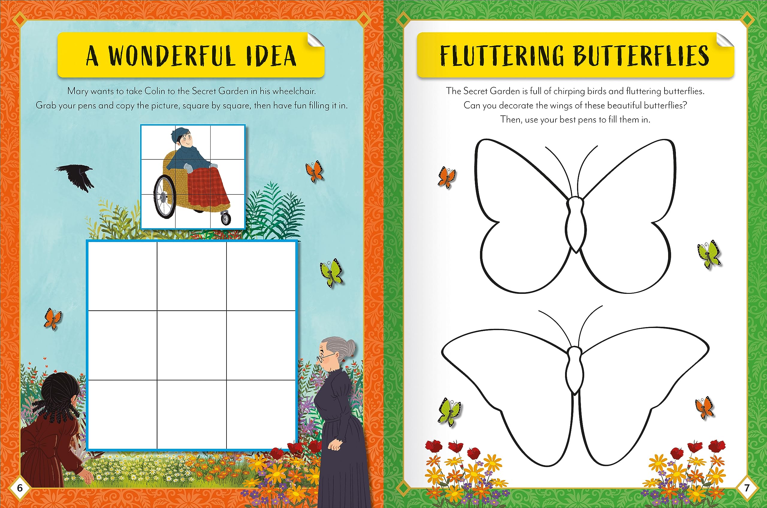 sticker activity books - the secret garden
