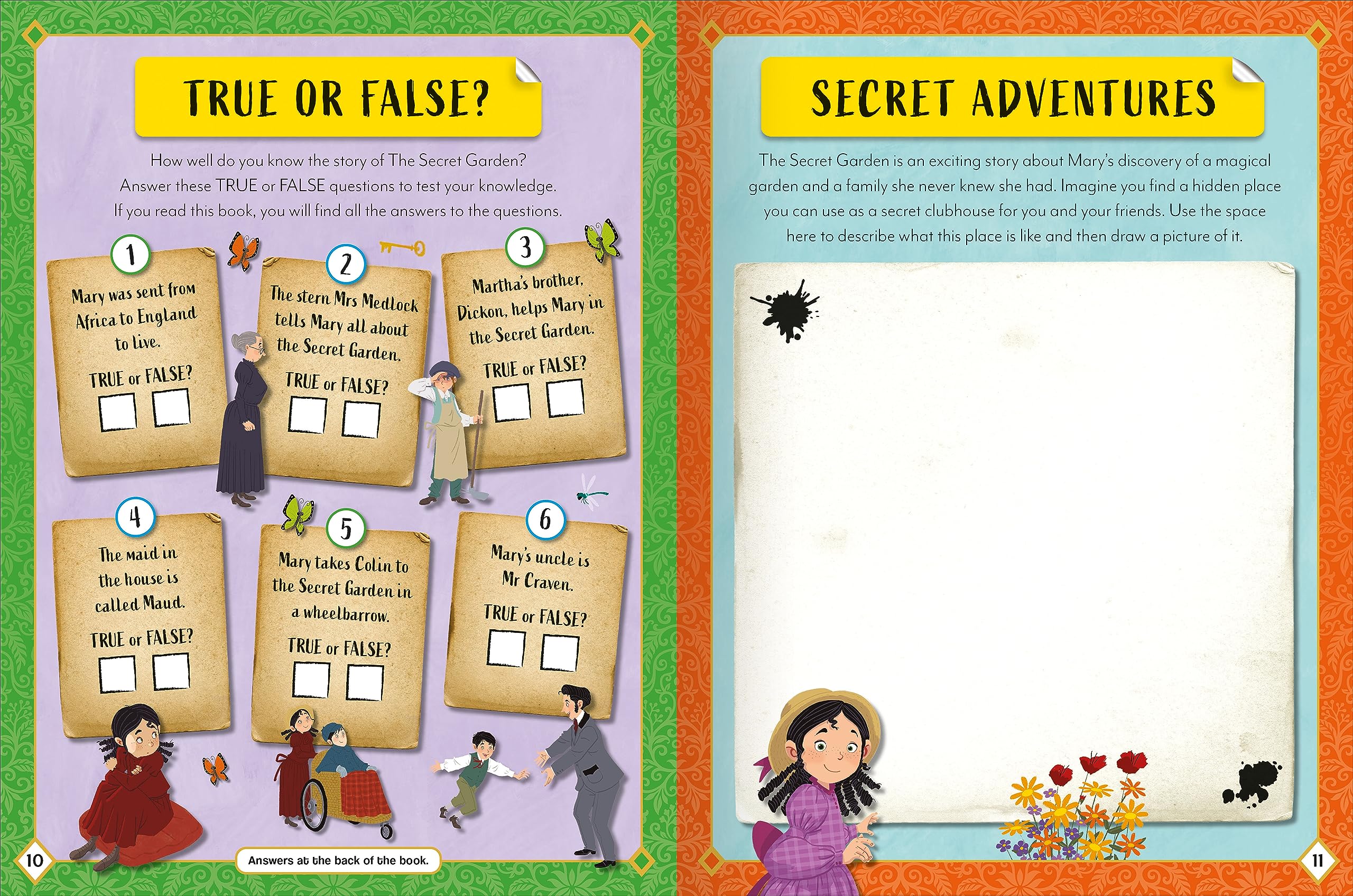 sticker activity books - the secret garden