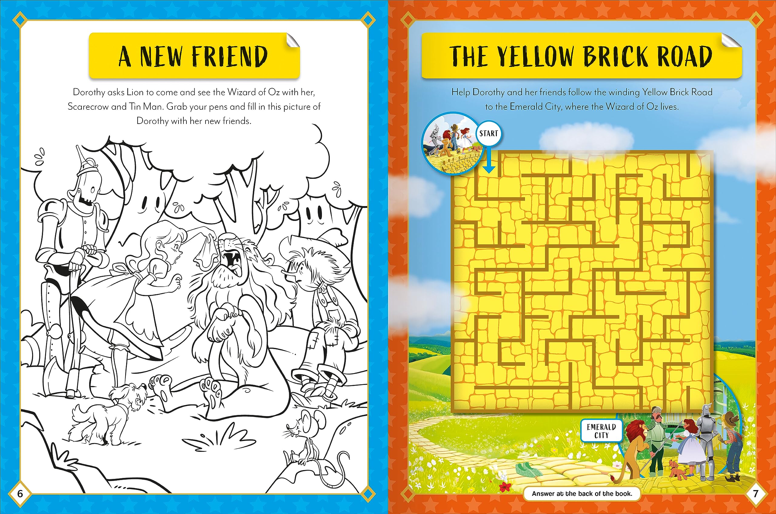 sticker activity books - the wizard of oz