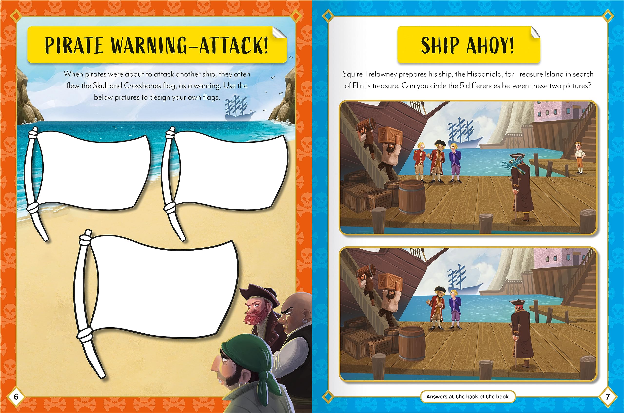 sticker activity books - treasure island