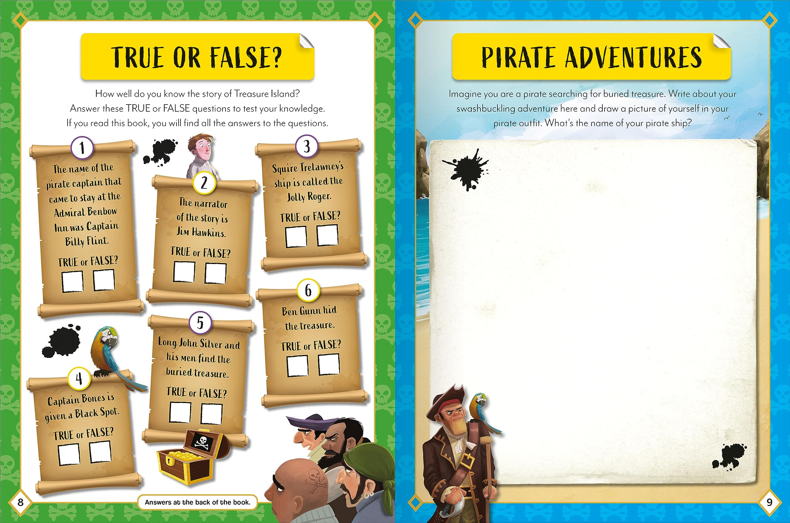 sticker activity books - treasure island