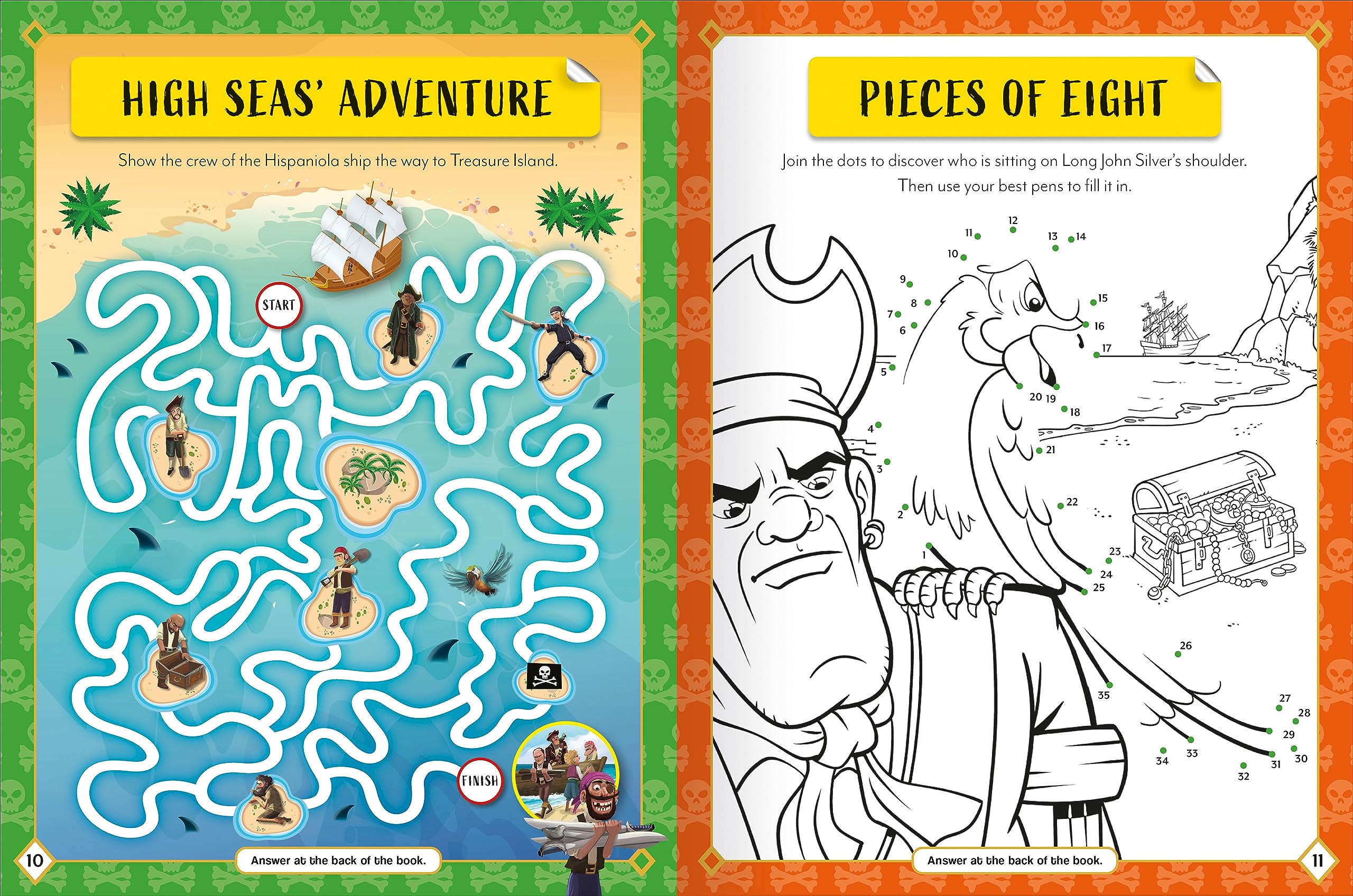 sticker activity books - treasure island