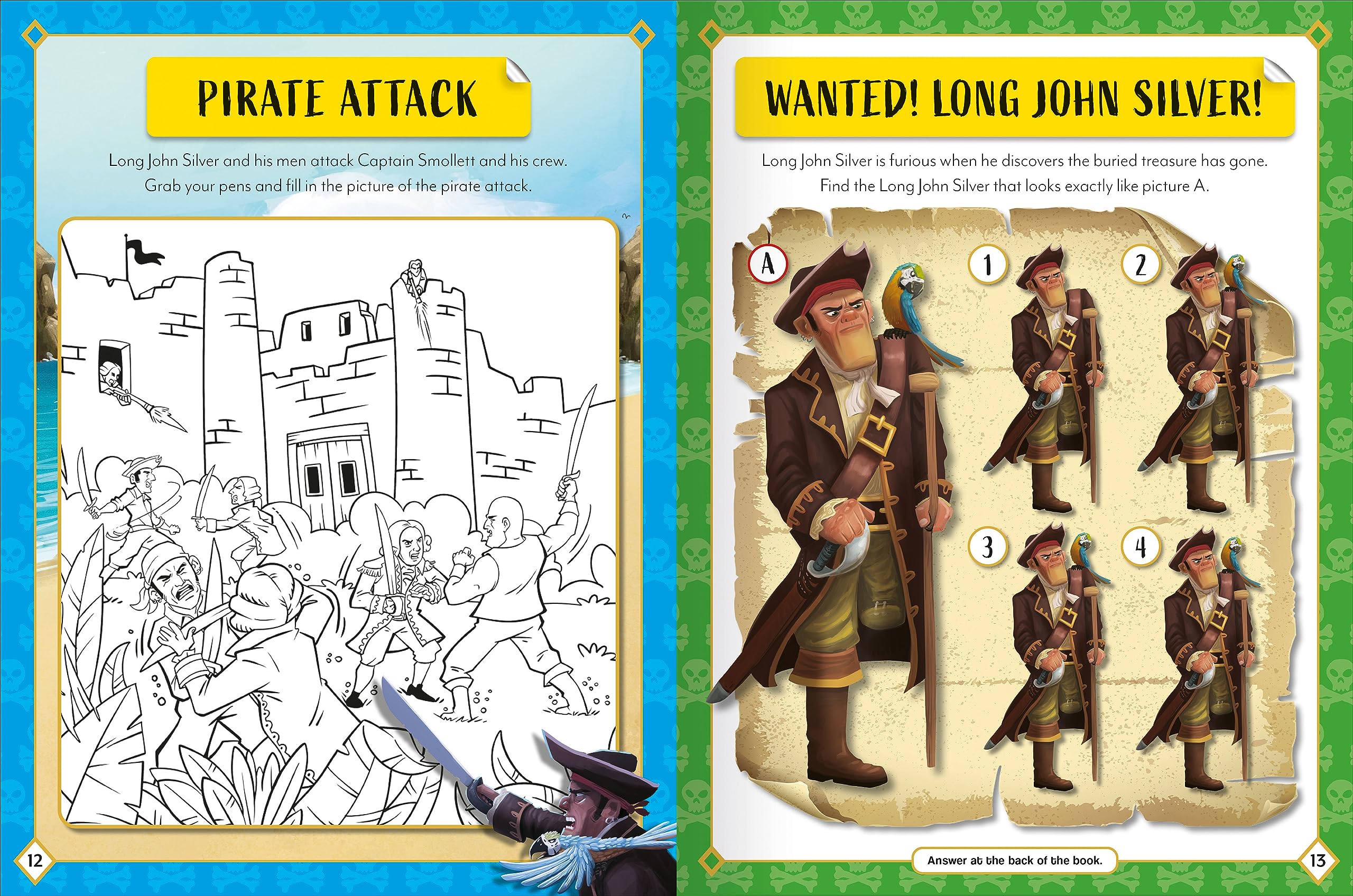 sticker activity books - treasure island