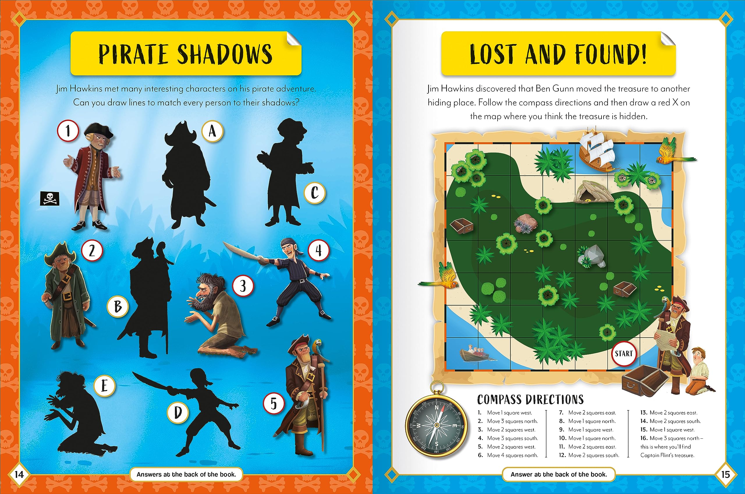 sticker activity books - treasure island