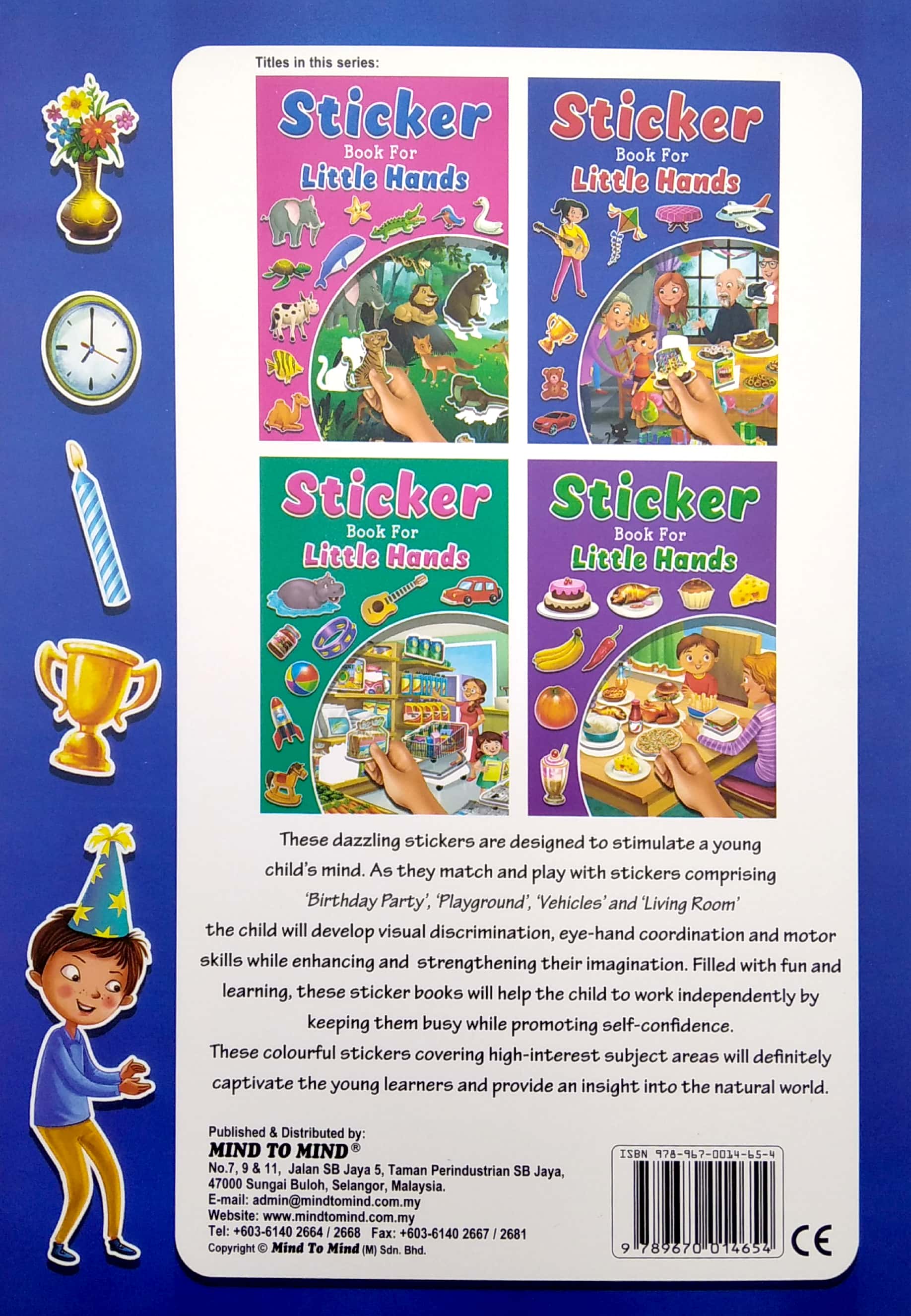 sticker book for little hands - blue