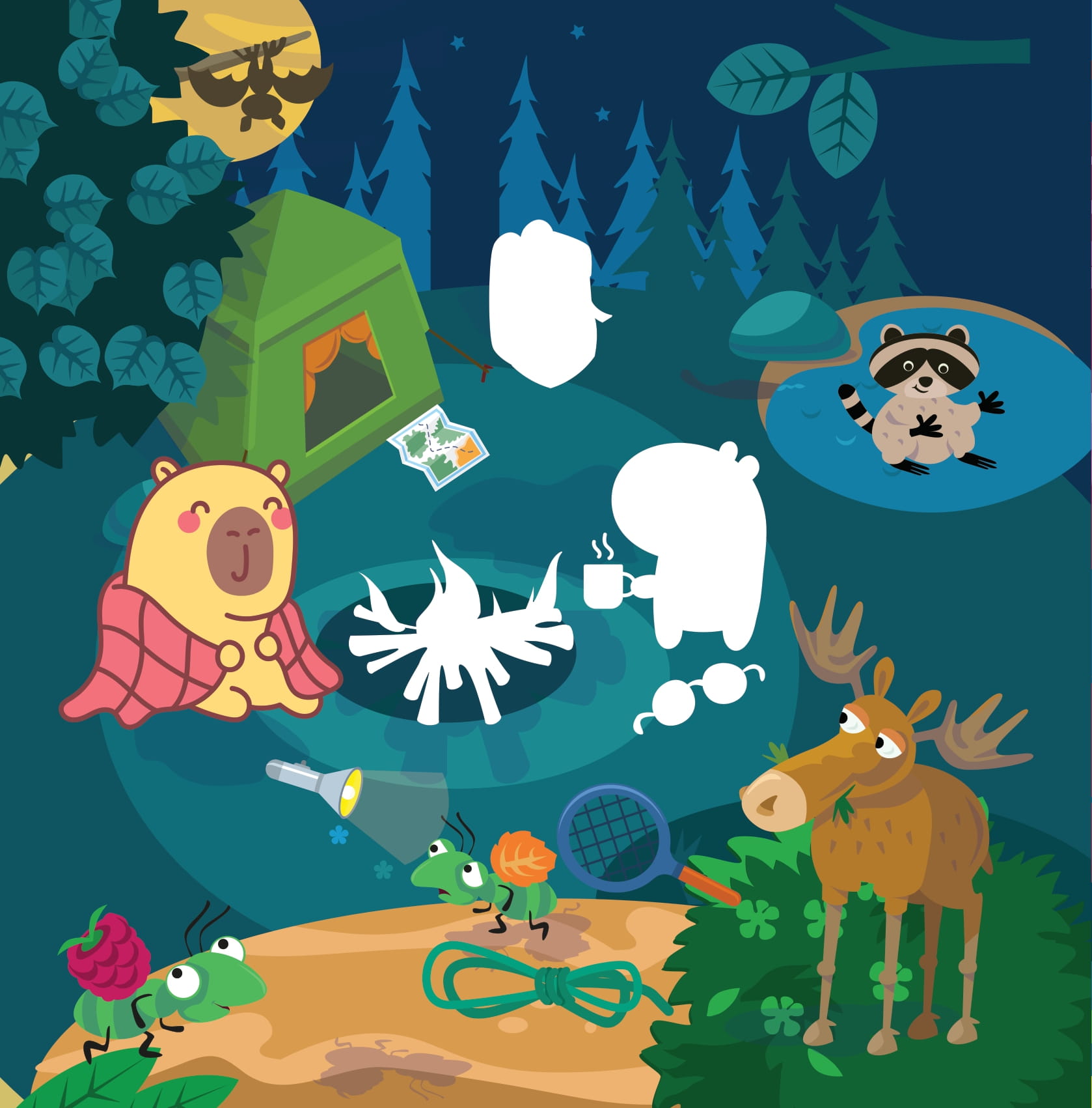 Sticker Capybara - Tìm Vật Ẩn Giấu - Khám Phá Thế GiớI